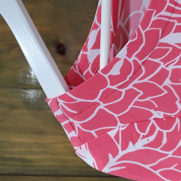 PAPPAGALLO WHITE PINK FLORAL DRESS STRETCH SIZE SMALL - Picture 5 of 7